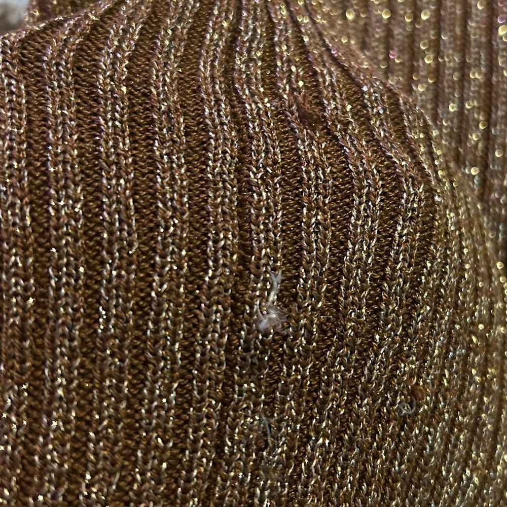Brown Sleeveless Ribbed Top - Picture 4 of 5
